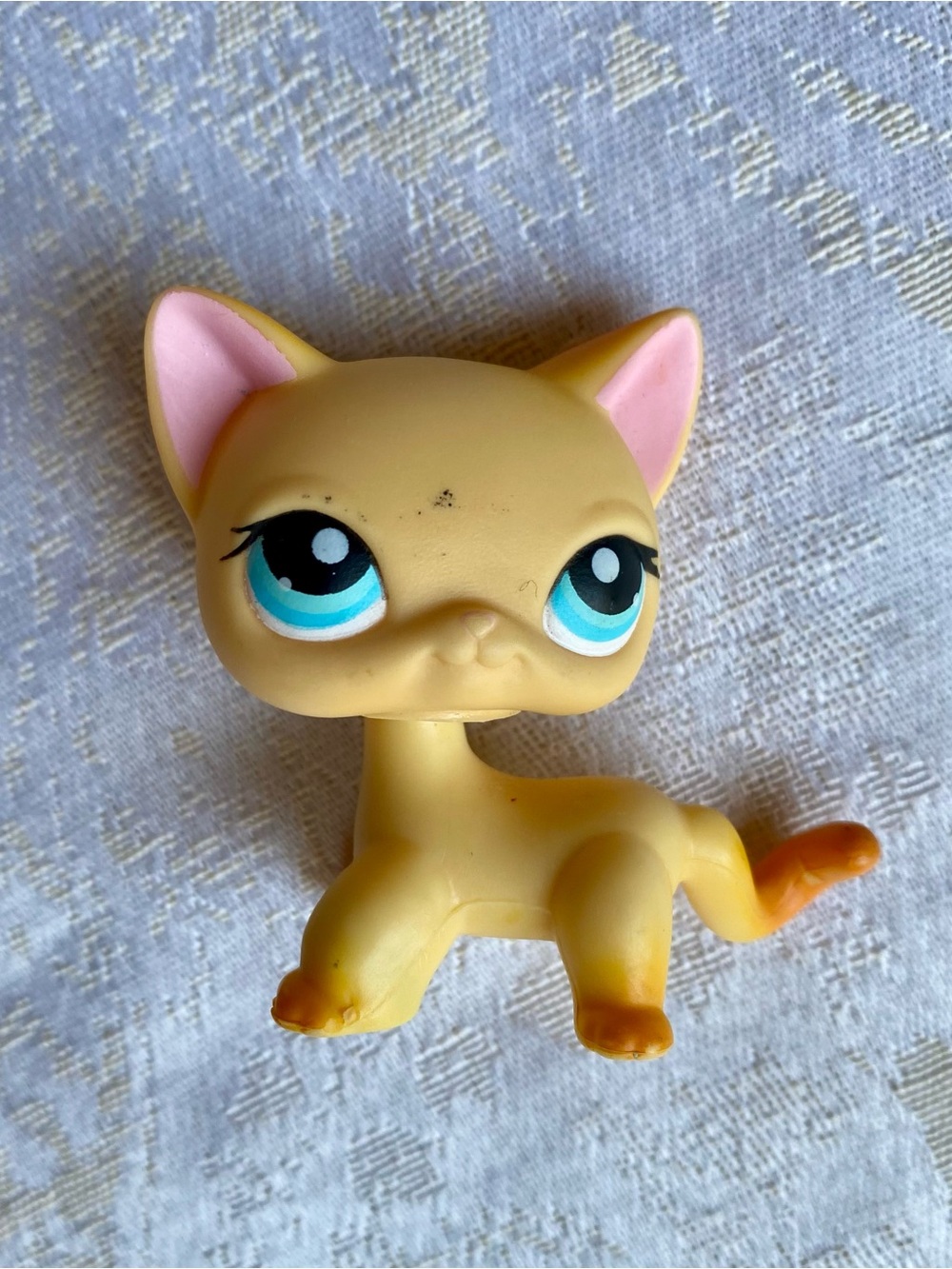 Vintage Littlest Pet Shop Shorthair Cat 339 Yellow Brooke Hayes Authentic G2 - Picture 9 of 10